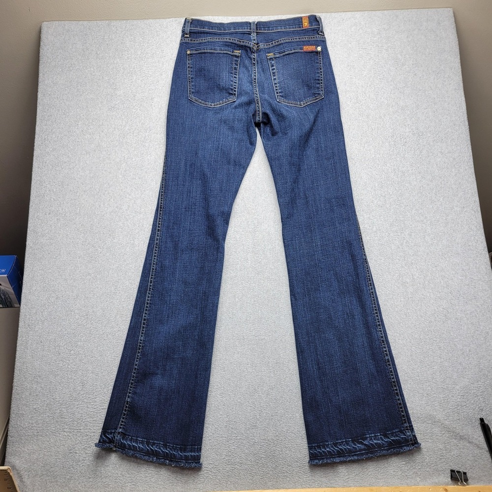 7 For All Mankind High Waist Bootcut Jeans Womens 31 Blue Stretch Denim - Picture 5 of 11